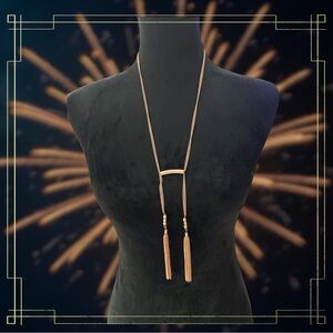 Stylish Gold Tassel Necklace